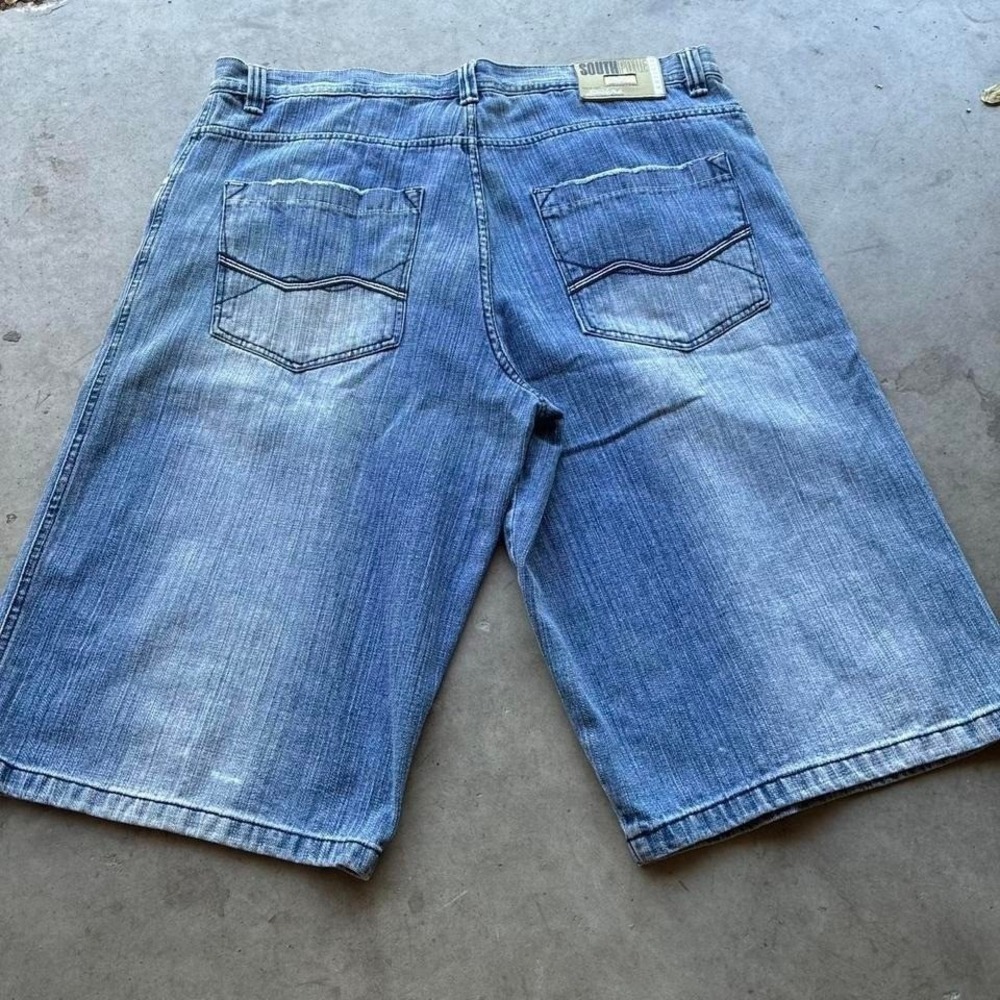 Vintage Southpole Gold Tab Baggy Jean Shorts Jorts Y2K 90s Grail Faded Skater